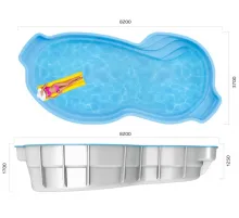 Композитный бассейн Манхэттен 8,20*3,70*1,25-1,7 м., Франмер