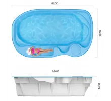 Композитный бассейн Мартиг 6,20*3,70*1,48 м., Франмер