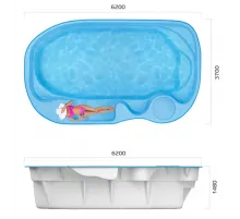 Композитный бассейн Мартиг 6,20*3,70*1,48 м., Франмер