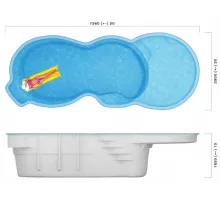 Композитный бассейн Мартиника Атолл 7,26*2,9*1,62 м. Франмер