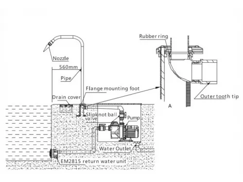 Массажный водопад из нерж. стали Aquaviva EM4401 Fast Spray