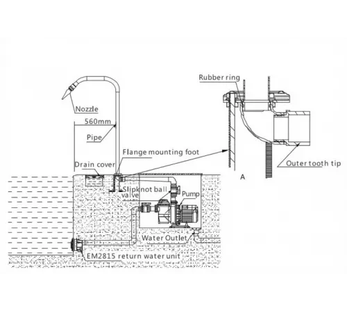 Массажный водопад из нерж. стали Aquaviva EM4401 Fast Spray