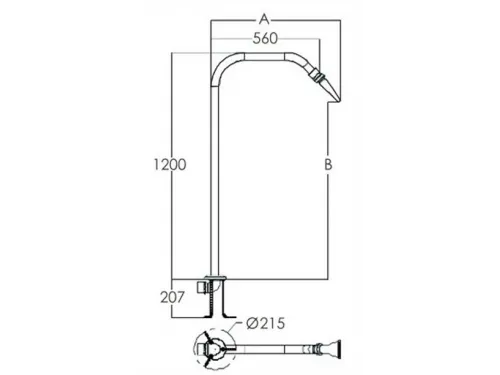 Массажный водопад из нерж. стали Aquaviva EM4403 Intense Jet Spray