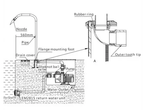 Массажный водопад из нерж. стали Aquaviva EM4404 Jet Spray