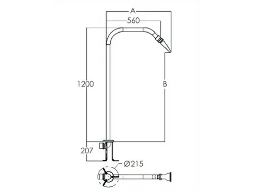 Массажный водопад из нерж. стали Aquaviva EM4404 Jet Spray