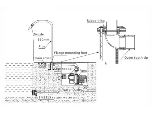 Массажный водопад из нерж. стали Aquaviva EM4405 Jet Massage