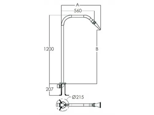 Массажный водопад из нерж. стали Aquaviva EM4405 Jet Massage