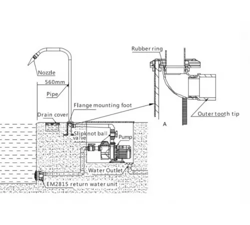 Массажный водопад из нерж. стали Aquaviva EM4407 Massage Spray