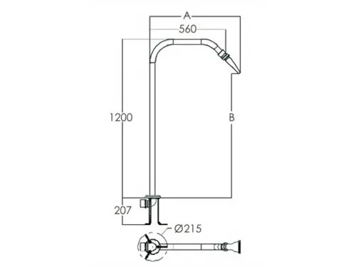 Массажный водопад из нерж. стали Aquaviva EM4407 Massage Spray