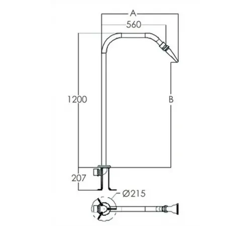 Массажный водопад из нерж. стали Aquaviva EM4407 Massage Spray