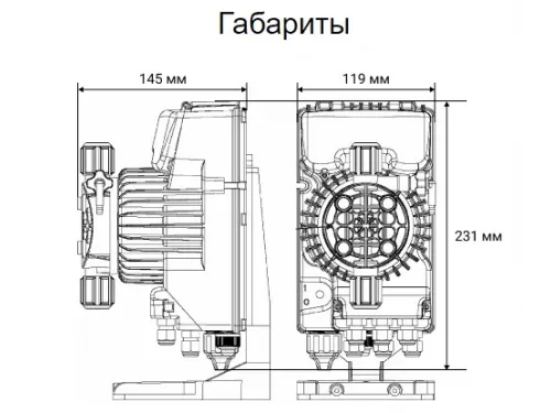 Насос дозатор хим. реагентов (альгицид/коагулянт) Aquaviva APG803 Universal 0.1-54 л/ч