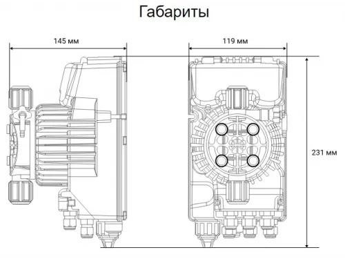 Насос дозатор хим. реагентов (альгицид/коагулянт) Aquaviva TPG803 Universal 0.1-54 л/ч