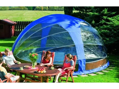 Раскладной  павильон из ПВХ д. 4,10*2,2 м. (круг) Azuro
