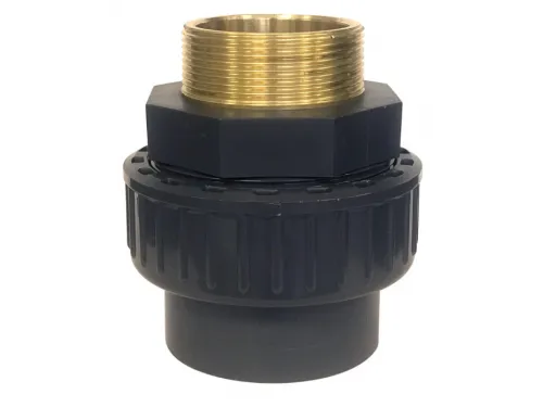 Муфта разъемная ПВХ/латунь д. 50 – 1 1/2" ПВХ/латунь EFFAST с наружной резьбой
