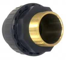 Муфта разъемная ПВХ/латунь д. 50 – 1 1/2" ПВХ/латунь EFFAST с наружной резьбой