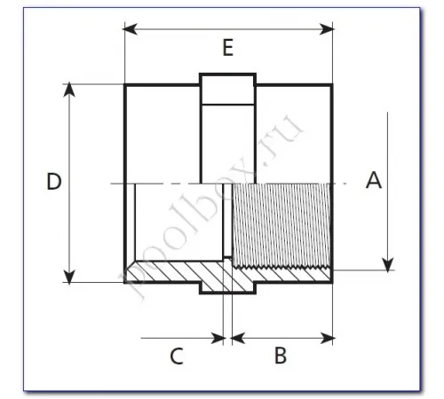 Муфта с внутр. резьбой д. 90/75-2 1/2" Coraplax (7305075)