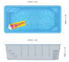 Композитный бассейн Нарвик 6,15*3,0*1,68 м., Франмер