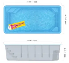 Композитный бассейн Нарвик 6,15*3,0*1,68 м., Франмер