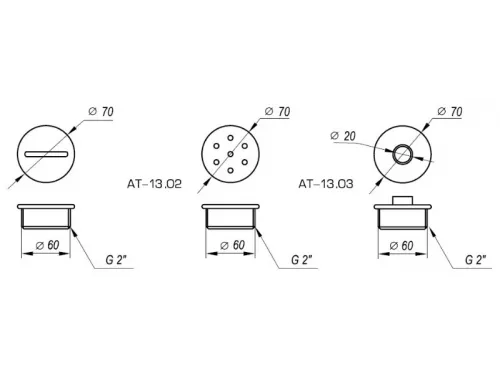 Насадка АТ 13.02.1 ЩЕЛЕВАЯ для водопада ЭЛЕГИЯ из нерж. стали AISI-304