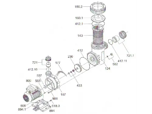 Насос (10 м3/ч, 0.69 кВт/ч, 220В) Aquatechnix Aqua Plus  10