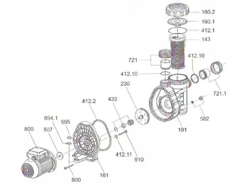 Насос (11 м3/ч, 0.69 кВт/ч, 220В) Aquatechnix Aqua Plus 11
