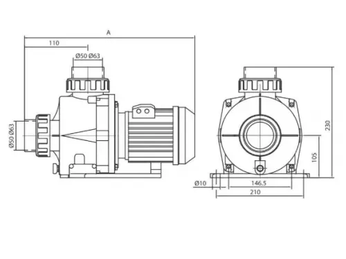 Насос (22.4 м3/ч, 1.6 кВт/ч, 220В) Hayward KNG150 M.B