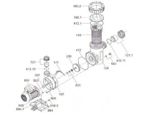 Насос (22 м3/ч, 1.2 кВт/ч, 220В) Aquatechnix Aqua Plus  22