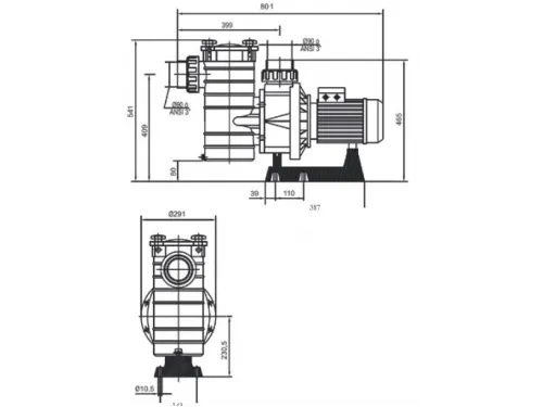 Насос (58 м3/ч, 3.7 кВт/ч, 380В) Hayward HCP38353E1