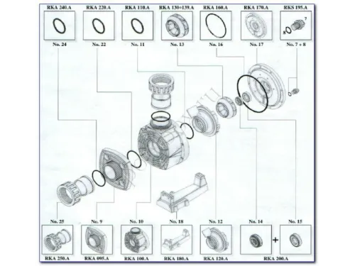 Насос (44 м3/ч, 2.3 кВт/ч, 220В) Kripsol Kapra KA-250 M