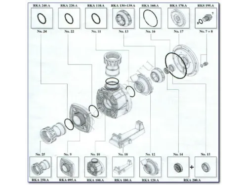 Насос (54 м3/ч, 2.76 кВт/ч, 380В) Kripsol Kapra KA-300 220В