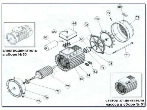 Насос (63 м3/ч, 3.26 кВт/ч, 380В) Kripsol Kapri KAP-350