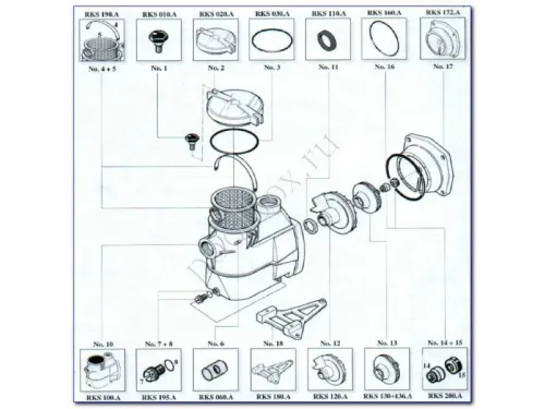 Насос (15 м3/ч, 1 кВт/ч, 220В) Kripsol KSE 100 M