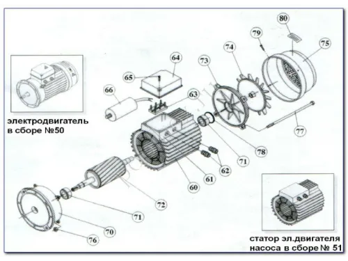 Насос (15 м3/ч, 1 кВт/ч, 220В) Kripsol KSE 100 M