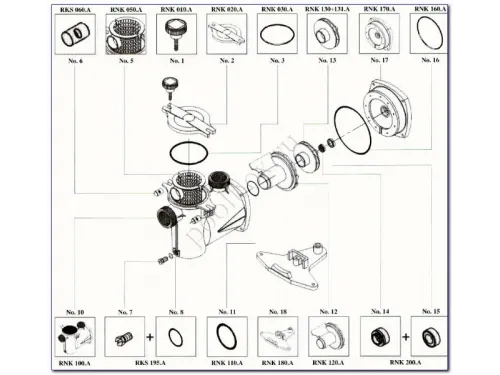 Насос (6 м3/ч, 0.34 кВт/ч, 220В) Kripsol Ninfa NK-25