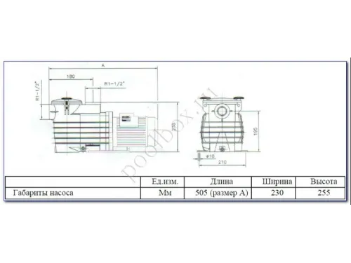 Насос (17.2 м3/ч, 0.74 кВт/ч, 220В) Kripsol Ondina ОK-100