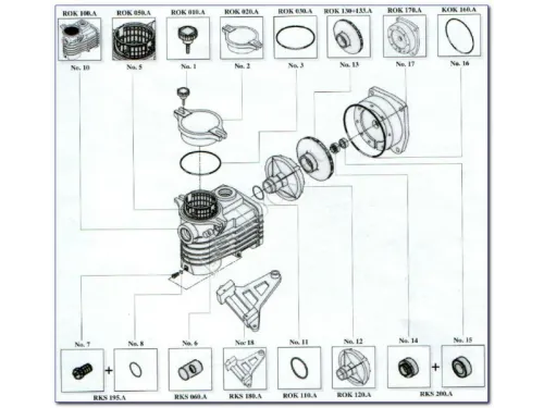 Насос (17.2 м3/ч, 0.74 кВт/ч, 220В) Kripsol Ondina ОK-100