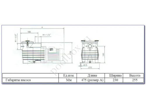 Насос (7 м3/ч, 0.24 кВт/ч, 220В) Kripsol Ondina ОK-33