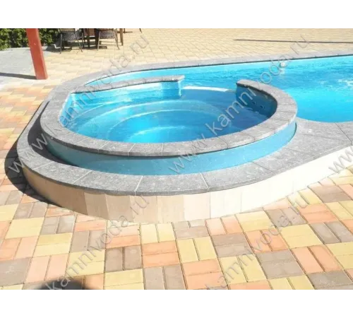 Натуральный бордюрный камень (H 20/30 мм.) (плоский, Г и П образный, рукохват, плитка) цвет на выбор