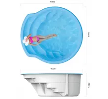 Композитный бассейн Ницца 4,00*3,70*1,40 м., Франмер