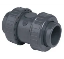 Обратный клапан д. 75 мм. пружинный разборный ПВХ Effast с муфтовым окончанием 