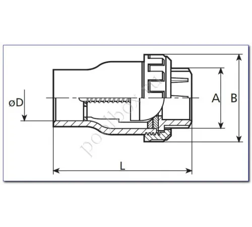 Обратный клапан д.  50 Coraplax (1310050)