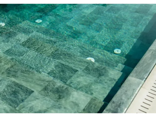 Пленка ПВХ (лайнер) (рулон 1,65*25 м.) HAOGENPLAST 3D STONE TILE 1,65 мм. Emirald