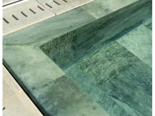 Пленка ПВХ (лайнер) (рулон 1,65*25 м.) HAOGENPLAST 3D STONE TILE 1,65 мм. Emirald