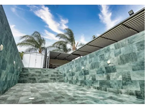 Пленка ПВХ (лайнер) (рулон 1,65*25 м.) HAOGENPLAST 3D STONE TILE 1,65 мм. Emirald