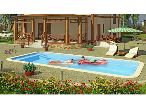 Композитный бассейн Орлеан 9,0*3,7*1,3-1,9 м., Франмер