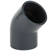 Отвод (угольник) д. 90 мм. клеевое ПВХ 45° Aquaviva