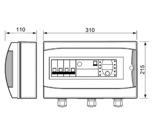 Панель управления фильтрацией Toscano ECO-POOL-B-400-D 10002584 (380В) с таймером, Bluetooth