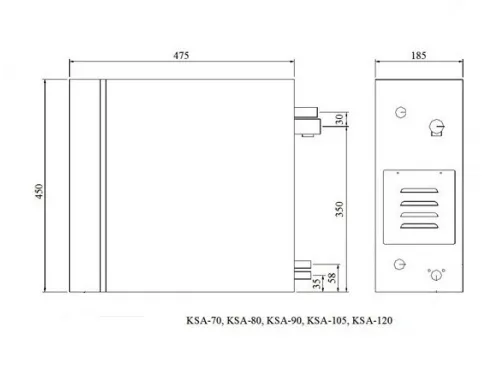 Парогенератор Coasts KSB-150 15 кВт 380В с выносным пультом KS-300A