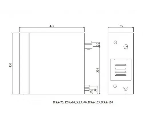 Парогенератор Coasts KSB-150 15 кВт 380В с выносным пультом KS-300A