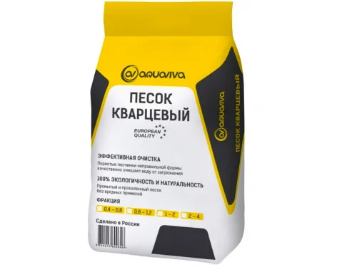 Песок кварцевый фракция 0,8-2,0 мм. (25 кг.) Aquaviva